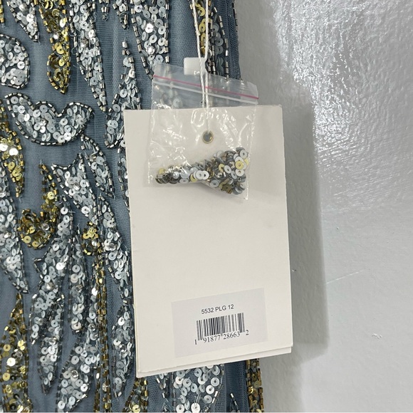 Mac Duggal 5532 Jewel Neckline Embellished Illusion Cap Sleeve Column Gown - Picture 11 of 13